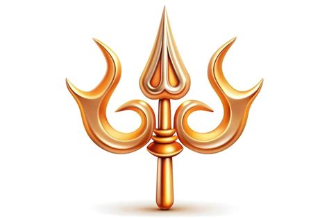 Trishul And Om Symbol Concept As Vector Illustration Of A Trishul