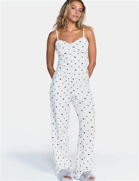 Floral Ribbed Pyjama Set Boux Avenue Mands