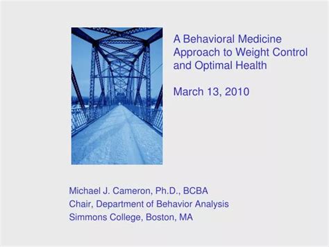 Ppt Michael J Cameron Phd Bcba Chair Department Of Behavior