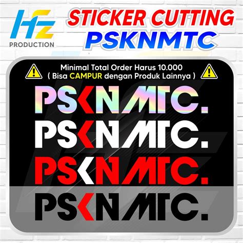 Jual Sticker Psknmtc Cutting Sticker Pasukan Matic Motor Mobil Helm