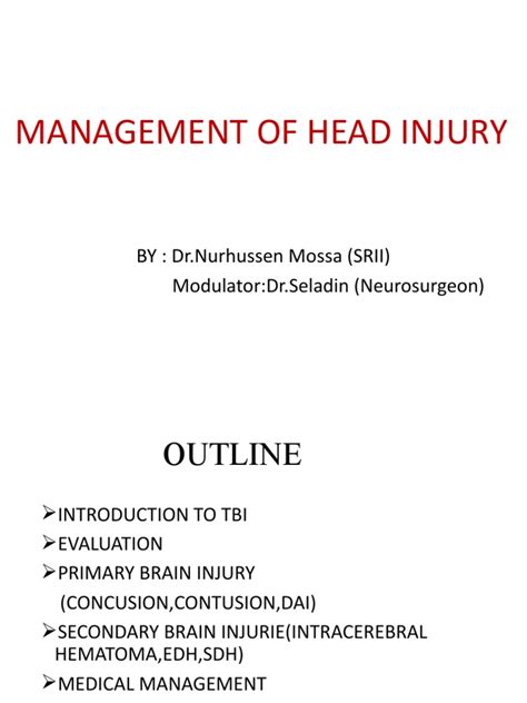 Management of Head Injuries | PDF | Traumatic Brain Injury | Concussion