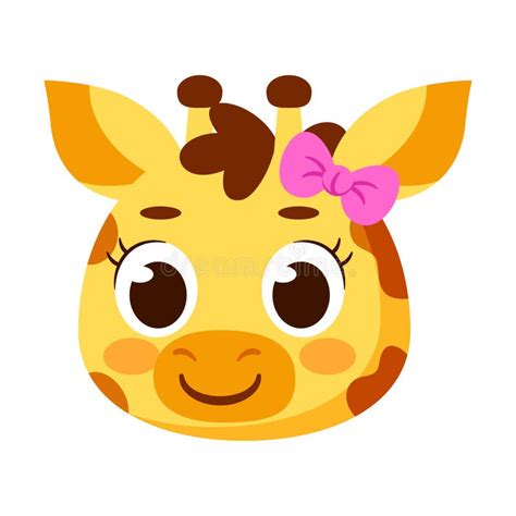 Isolated Cute Giraffe Avatar Character Vector Stock Vector