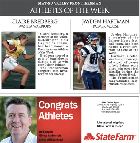 Athletes Of The Week Athlete Of The Week