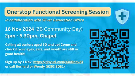 Seniors Functional Health Screening Zion Bishan Bible Presbyterian