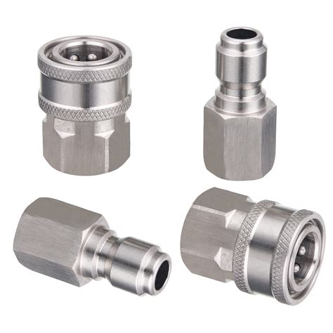 Buy M Mingle Pressure Washer Adapter 2 Sets 38 Inch Quick Connect Fittings Stainless Steel