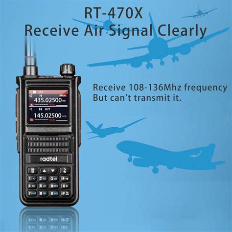 Radtel RT-470X Multi-Bands Ham Radio Walkie Talkies 256CH Air Band Two ...