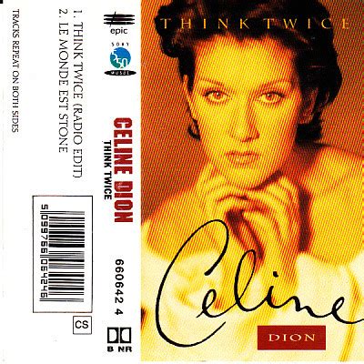 Celine Dion* - Think Twice (1994, Cassette) | Discogs