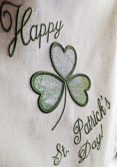 Happy St Patricks Day Machine Embroidery Design With Etsy Machine