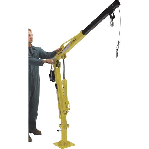 Vestil Hydraulic Pickup Truck Jib Crane With Hand Winch Extended