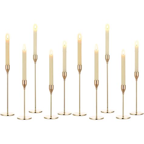 Gold Candlestick Holders Set Of Taper Candle Holder In Bulk For