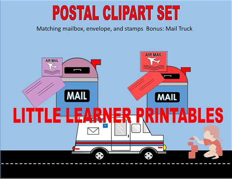 Post Office Theme Clipart Set Little Learner