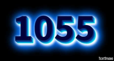 1055 Text Effect and Logo Design Number