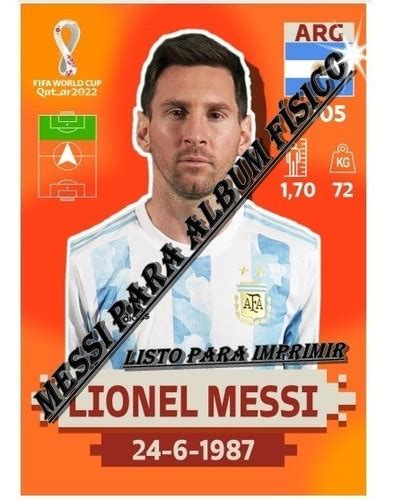 Figurita Lionel Messi Album Mundial Qatar 2022 Genérica Mebuscar