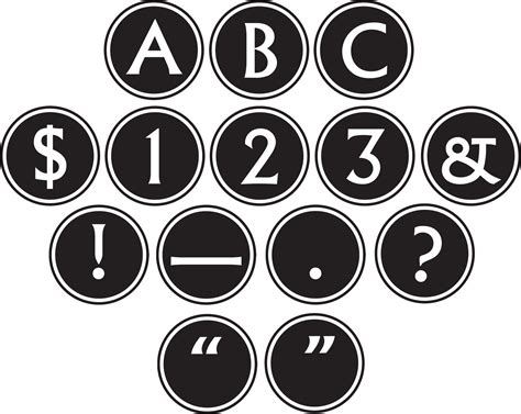 Big Bold Black & White Circle Letters - TCR75400 | Teacher Created ...