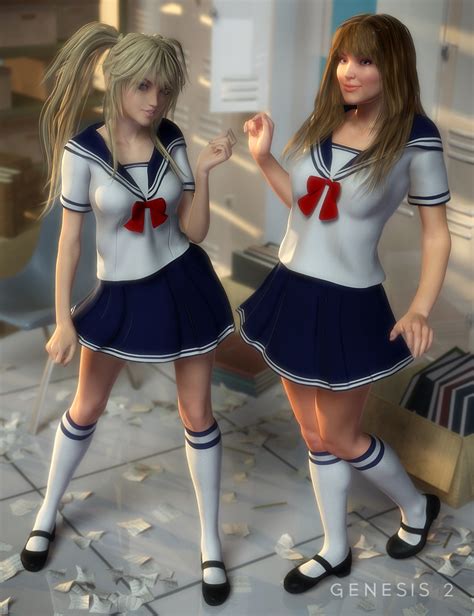 School Girl for Genesis 2 Female(s) | Daz 3D