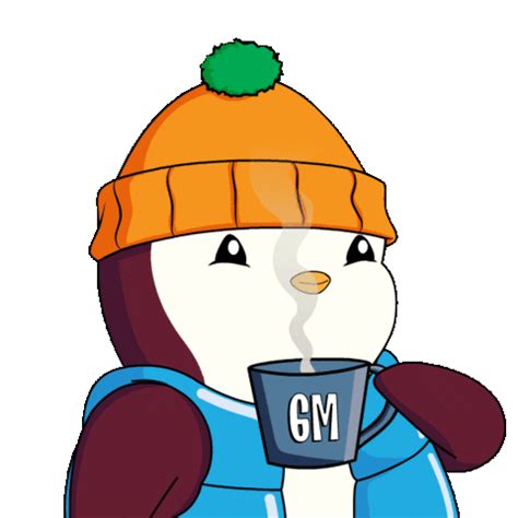 Good Morning Coffee Sticker By Pudgy Penguins