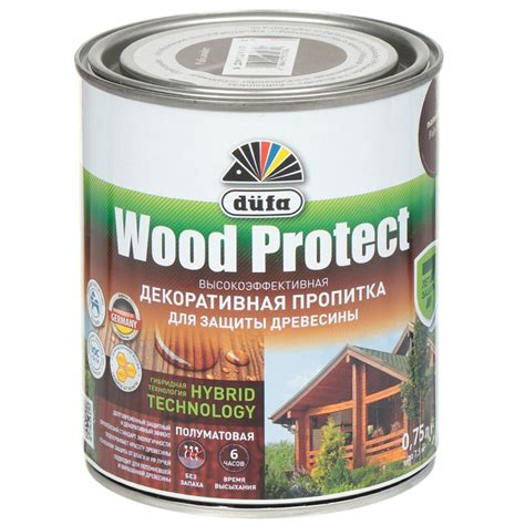 Пропитка Dufa, Wood Protect, для дерева, дуб, 0.75 л в Шахтах: цены ...
