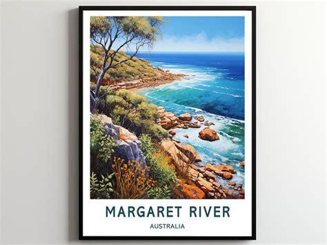 Margaret River Travel Print Wall Art Margaret River Wall Hanging Home