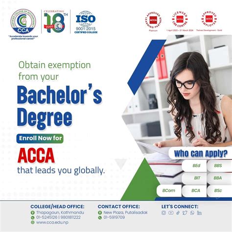 Admission Open For Bachelor S Graduates By Offering Exemptions On Acca