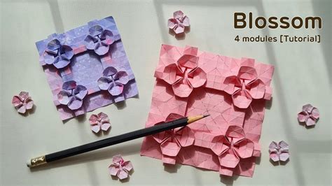 Origami Tessellation Blossom 4 Modules Tutorial