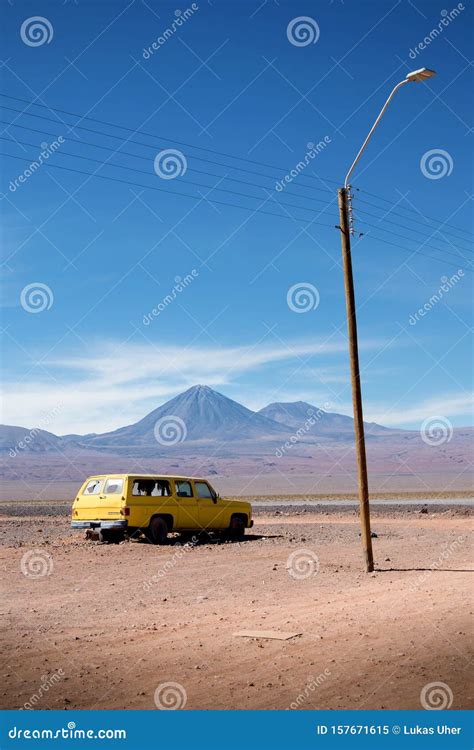 Abandoned Wrecked Car in Atacama Desert, Chile-Bolivia Stock Image ...