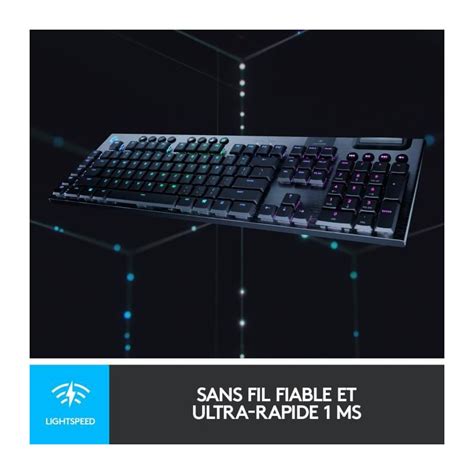 Clavier Gaming mécanique Logitech G G915 LIGHTSPEED RVB GL CLICKY