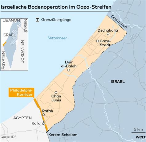 Gaza Streifen Israel nimmt Grenzkorridor ein 20 Tunnel führen nach