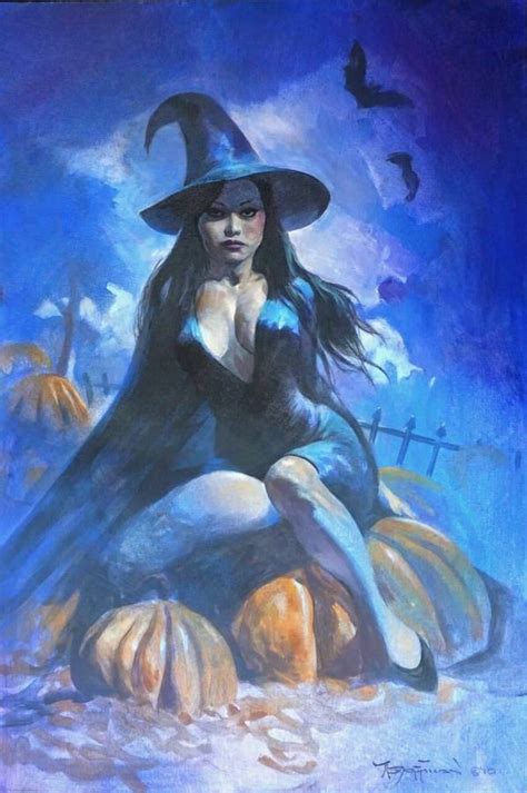 Gorgeous Original Mike Hoffman Witch Painting