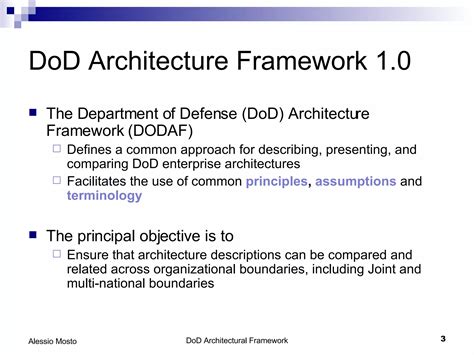 Dod Architecture Framework Overview Ppt Free Download