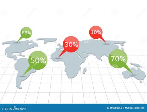 Mapa Do Mundo Infographic Ilustra O Do Vetor Ilustra O De