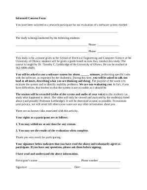 Free And Ined Consent Doc Template PdfFiller