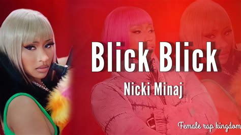 Nicki Minaj Blick Blick Verse Lyric Video Youtube