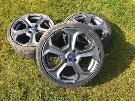 17 Genuine Ford Fiesta St Alloy Wheels 5 Spoke Mk7 Mk8 St180 Y Design