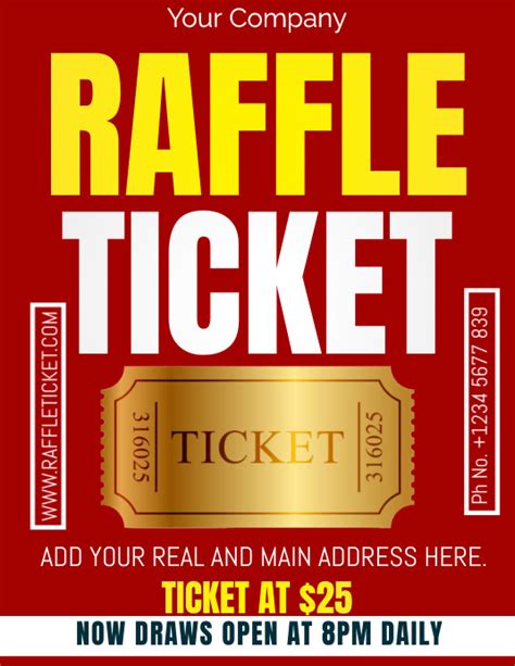 Raffle Ticket Flyer Template Postermywall