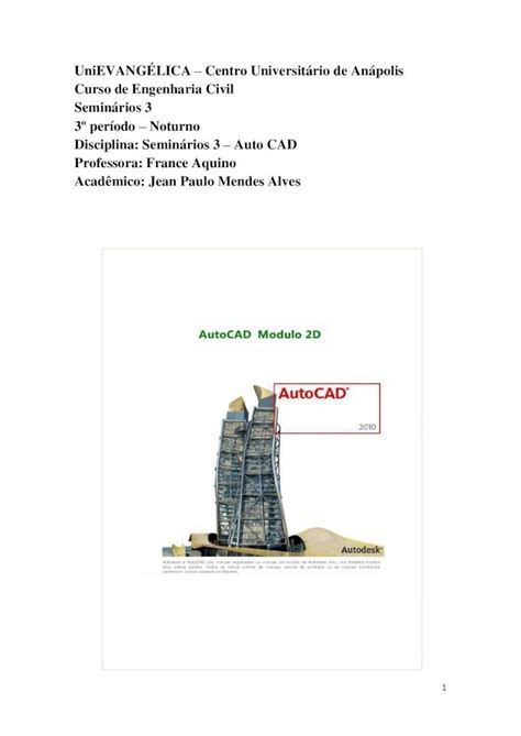 PDF Desenho Técnico AutoCAD Módulo 2D DOKUMEN TIPS