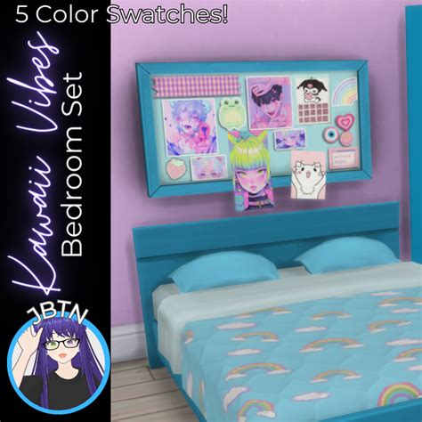 Jbtn Kawaii Vibes Complete Bedroom Set The Sims 4 Build Buy