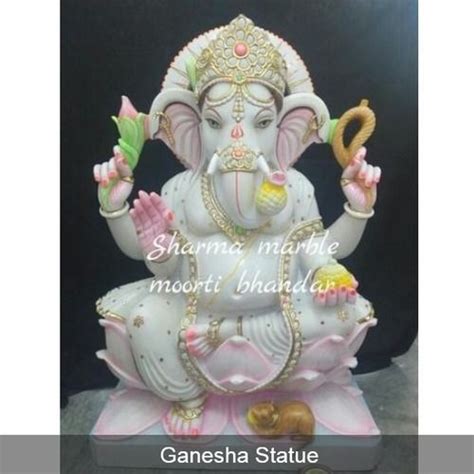 Easy To Clean Makrana Marble Ganesha Statue At Best Price In Jaipur