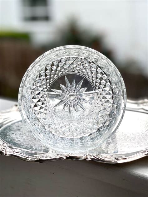 Cristal D Arques Durand Diamant Individual Salad Etsy