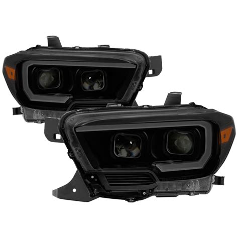 Spyder Xtune Toyota Tacoma Drl Light Bar Projector Headlights