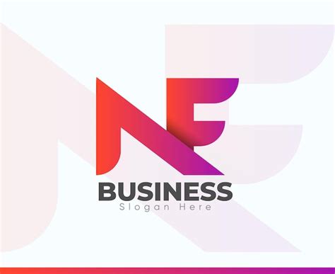 Premium Vector Best Letter N F Business Logo Design With Creative Concept Gradient Color With