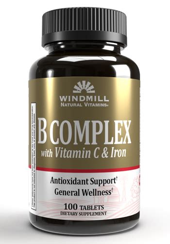 B Complex With Vitamin C Iron Windmill Vitamins