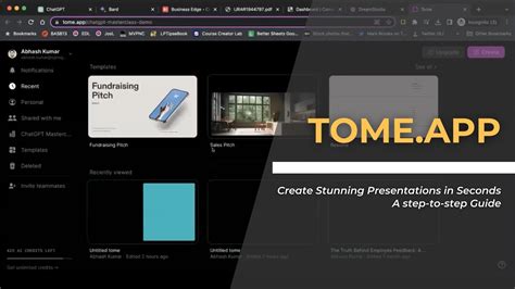 How To Use Tome Ai Tool To Create Instant Presentations A Step To Step