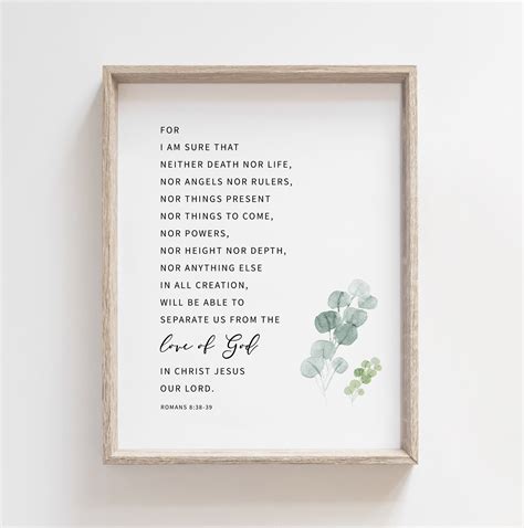 Romans 8:38-39 Bible Verse Printable Wall Art Bible Verse - Etsy UK