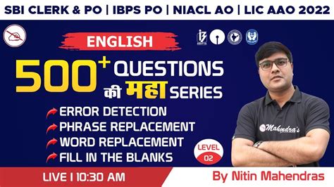 Sbi Clerk Po Ibps Po Niacl Ao Lic Aao English