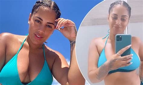 Love Island S Malin Andersson Displays Her Sensational Curves In A Blue Bikini In Spain Daily