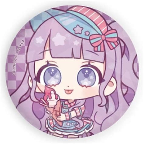 駿河屋 真中のん 「ホログラム缶バッジ65mm アイドルランドプリパラ 04ミニキャライラスト」（バッジ・ピンズ）