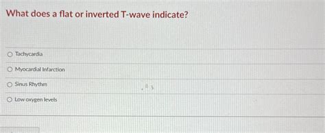 Solved What does a flat or inverted T-wave | Chegg.com