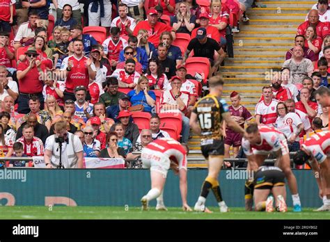 Hull KR Fans Cheer On Their Side During The Betfred Challenge Cup Match