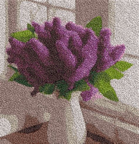 Lilacs Spring Flower Machine Embroidery Design Montage Embroidery