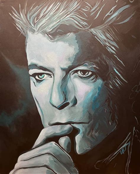 David Bowie Painting by Laura Jurkowski | Saatchi Art